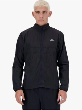 New Balance Men’s Black Packable Windbreaker Jacket Size M